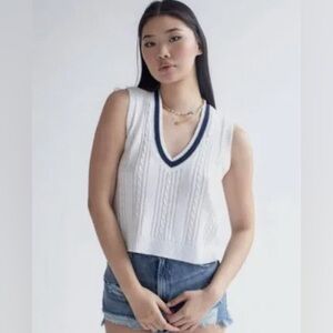 Garage Black and White Sweater Vest